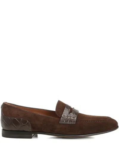 Dolce & Gabbana Mocasin Vivaldi Ante Marron Det Cocodril In Brown