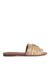 Dolce & Gabbana Beige Raffia Braid Slipper