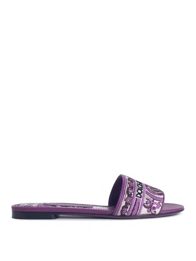 Dolce & Gabbana Slipper With Majolica Embroidery