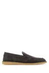 Dolce & Gabbana Dark Grey Suede New Florio Loafers In Gray