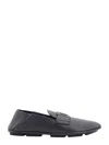 Dolce & Gabbana Leather Loafers With Round Toe And Textured Finish In Black