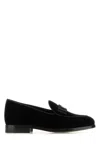 Dolce & Gabbana Grosgrain-bow Velvet Loafers In Black