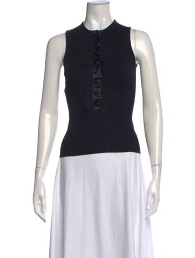 Pre-owned Dolce & Gabbana Mock Neck Sweater In Black
