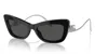 Dolce & Gabbana Dg4467b Prescription Compatible Cat Eye Sunglasses, 55mm