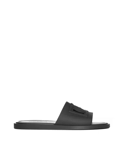 Dolce & Gabbana Moda Mare In Gomma In Black