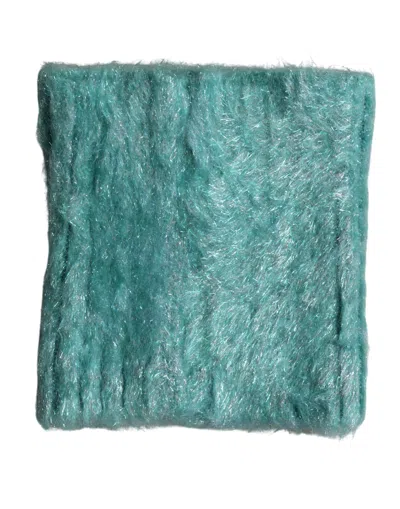 Dolce & Gabbana Mohair Wool Knit Scarf In Green