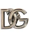 Dolce & Gabbana Mono Dg Logo Earring In Metallic