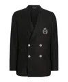 Dolce & Gabbana Monogram-badge Blazer In Black