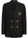 Dolce & Gabbana Monogram-badge Blazer In Schwarz