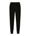 Dolce & Gabbana Monogram-embossed Cotton Track Pants In Black