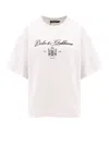 Dolce & Gabbana Monogram Embroidered Crewneck T-shirt In White