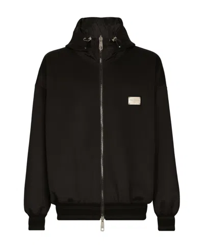 Dolce & Gabbana Reversible Jacket With Branded Tag In Black