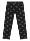 Dolce & Gabbana Monogram-jacquard Mid-rise Skinny Jeans In Black
