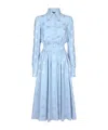 Dolce & Gabbana Silk Satin Jacquard Shirt Dress With Dg Logo