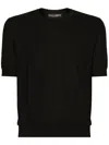 Dolce & Gabbana Dg-embroidered Jersey Crewneck T-shirt In Black
