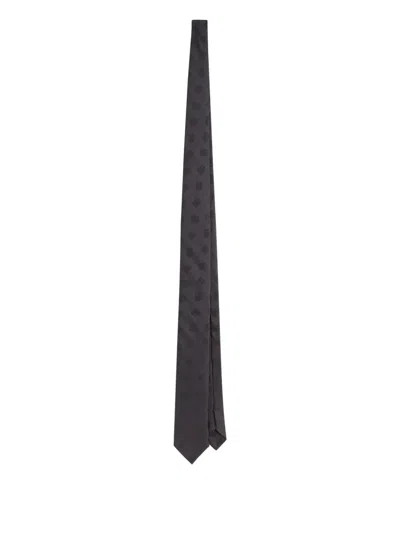 Dolce & Gabbana Monogram-jacquard Tie In Black