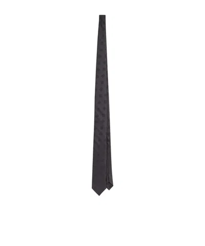 Dolce & Gabbana Monogram-jacquard Tie In Black