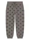 Dolce & Gabbana Monogram-logo Jersey Track Pants In Grey