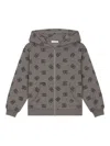 Dolce & Gabbana Monogram-logo Zip-up Hoodie In Grey