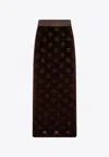 Dolce & Gabbana Monogram Midi Pencil Skirt