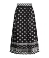Dolce & Gabbana Monogram Midi Skirt In Black