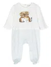 Dolce & Gabbana Monogram-pattern Cotton Pyjama In Blue