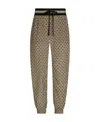 Dolce & Gabbana Monogram-pattern Print Silk Trousers In Nude