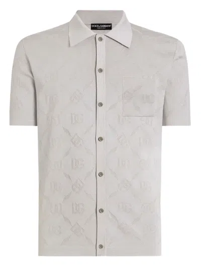 DOLCE & GABBANA MONOGRAM-PATTERN SHIRT
