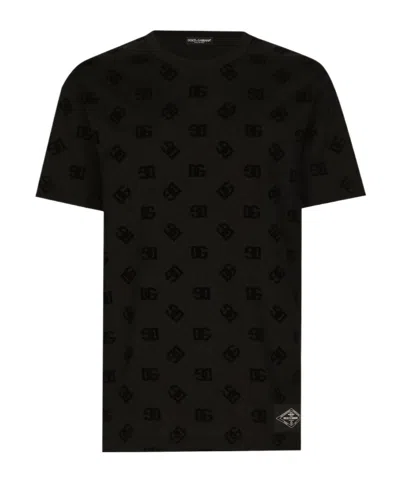 DOLCE & GABBANA DOLCE  GABBANA LOGO PATCH CREWNECK T-SHIRT