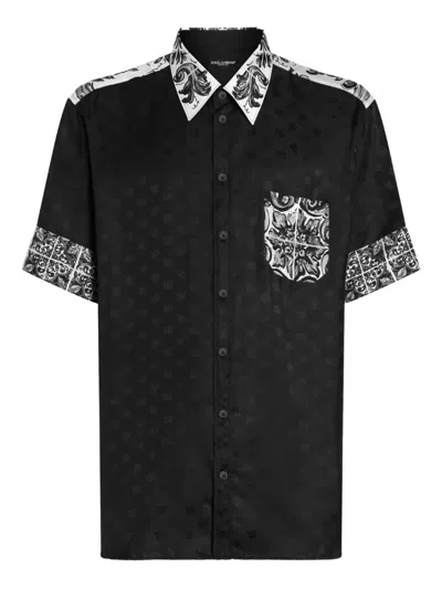 DOLCE & GABBANA MONOGRAM SILK SHIRT
