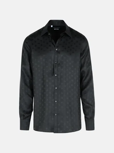 Dolce & Gabbana 'monoram' Black Silk Shirt