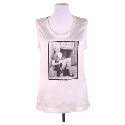 Pre-owned Dolce & Gabbana Monroe Silk Tank Top, Size 44 In Gray