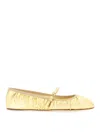 Dolce & Gabbana Nappa Mordore Ballet Flats In Gold