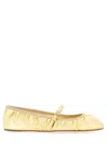 Dolce & Gabbana Nappa Mordore Ballet Flats In Gold