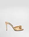 Dolce & Gabbana Mordoré Nappa Leather Sandals In Gold