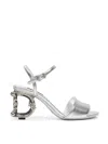 Dolce & Gabbana Mordore Nappa Sandal With Baroque Heel