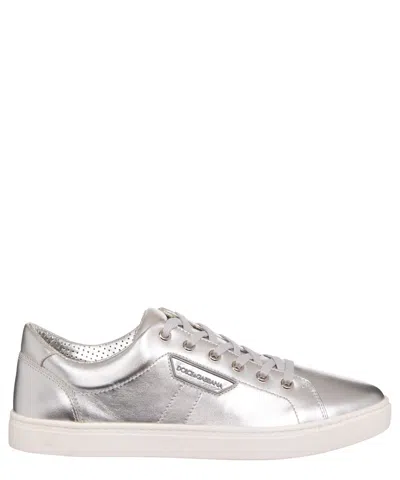 Dolce & Gabbana Mordorè Sneakers In Silver