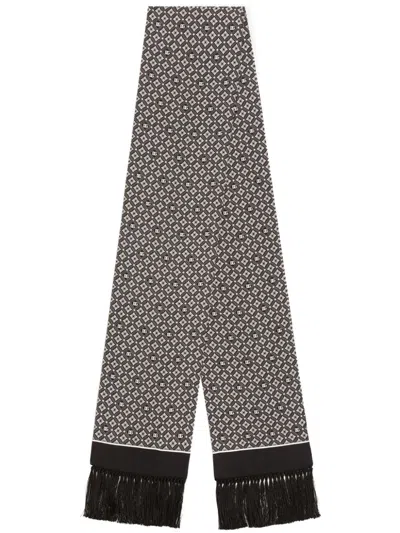 Dolce & Gabbana Mosaic-print Scarf In Black