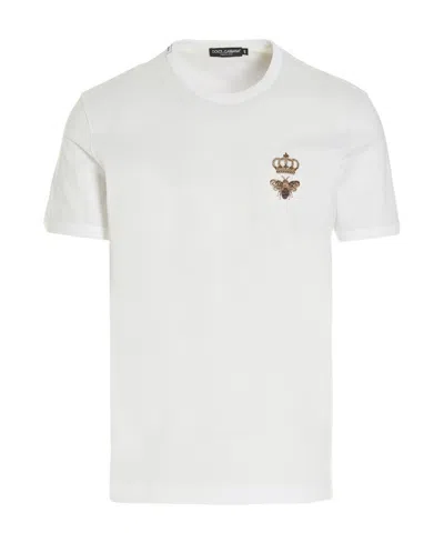 DOLCE & GABBANA DOLCE  GABBANA SICILY CROWN EMBROIDERED T-SHIRT