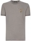 Dolce & Gabbana T-shirt Mit Stickerei In Neutrals
