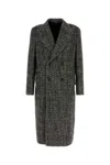 Dolce & Gabbana Double-breasted Long Coat Side Pockets In Brown