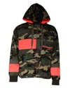 Dolce & Gabbana Multicolor Camouflage Hooded Men Sweatshirt Sweater In Green