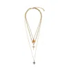 Dolce & Gabbana Multi-chain Necklace In Yellow