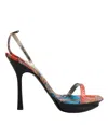 Dolce & Gabbana Multicolor Floral High Heels Sandals Shoes In Multi