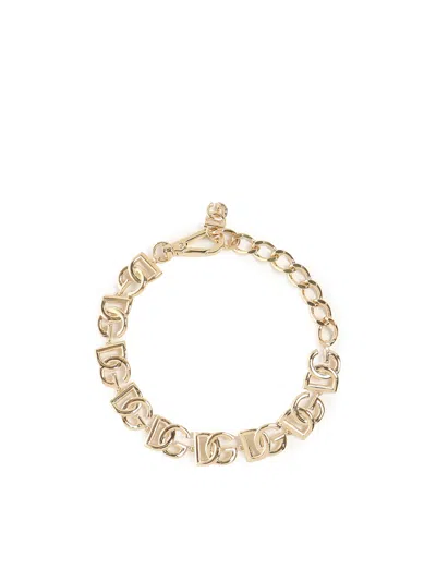 Dolce & Gabbana Multi Logo Choker In Gold