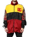 Dolce & Gabbana Multicolor Patchwork Men Full Zip Sweater In Red
