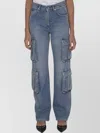 Dolce & Gabbana Multi-pocket Cargo Denim Trousers In Blue