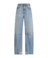 Dolce & Gabbana Cotton Denim Jeans Regular Fit Wide Leg In Blue