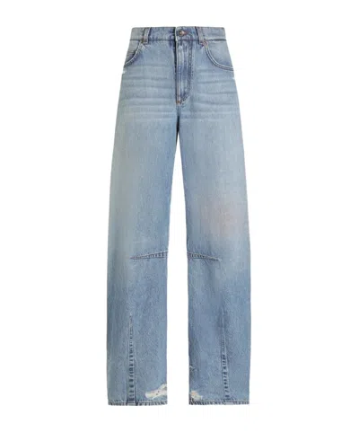 DOLCE & GABBANA DOLCE  GABBANA PANELLED DISTRESSED JEANS