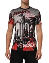 Dolce & Gabbana Multicolor Agrigento Dance Jazz Music Print T-shirt In Black